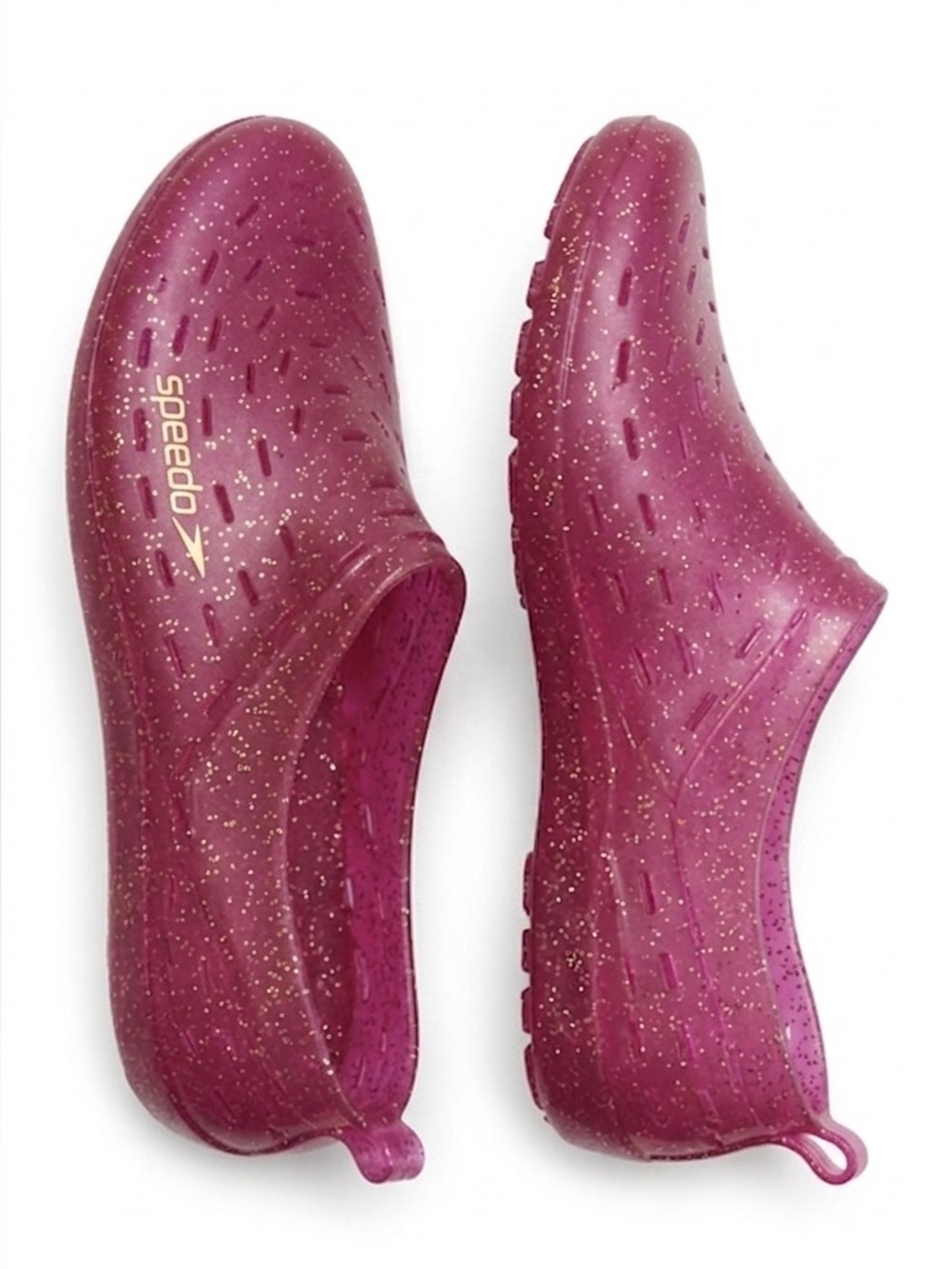Speedo Pink Glitter Jelly Slip-On Water Shoes Slip On Beach Pool Kids Size 4/5